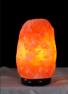 3-4kg Natural Shaped Himalayan Salt Lamp - Marble Base (12V)