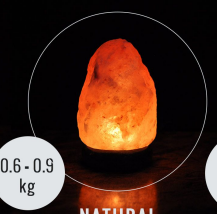 USB Natural Shaped (Colour Changing) Himalayan Salt Lamp - Marble Base (12V)