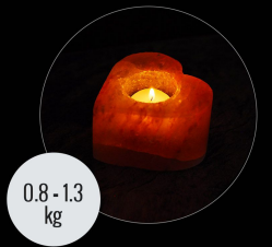 Tea Light Candle (Heart) Shaped Himalayan Salt Lamp