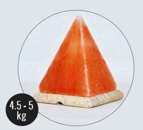 5kg Large Pyramid Shaped Himalayan Salt Lamp - Marble Base (12V)