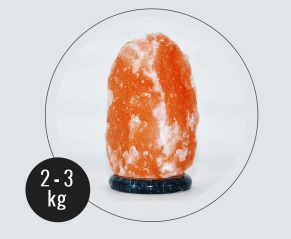 2-3kg Natural Shaped Himalayan Salt Lamp - Marble Base (12V)