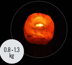 Tea Light Candle (Natural) Shaped Himalayan Salt Lamp