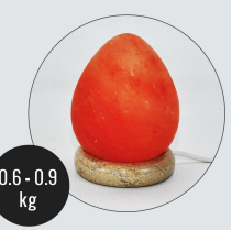 USB Egg Shaped Himalayan Salt Lamp - Marble Base (12V)