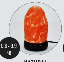 USB Natural Shaped Himalayan Salt Lamp - Marble Base (12V)