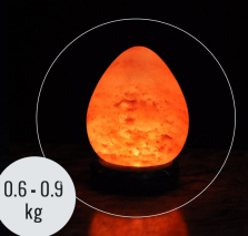 USB Egg Shaped (Colour Changing) Himalayan Salt Lamp - Marble Base (12V)