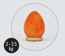 3.5kg Egg Shaped Himalayan Salt Lamp - Marble Base (12V)