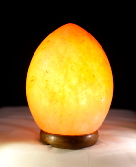 3.5kg Egg Shaped Himalayan Salt Lamp - Marble Base (12V)