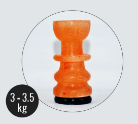 3.5kg Fountain Shaped Himalayan Salt Lamp - Marble Base (12V)
