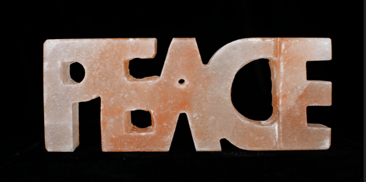 PEACE Shape Himalayan Salt Rock