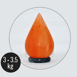 3.5kg Small Tear Drop Shaped Himalayan Salt Lamp - Marble Base (12V)