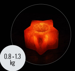 Tea Light Candle (Star) Shaped Himalayan Salt Lamp
