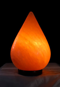3.5kg Small Tear Drop Shaped Himalayan Salt Lamp - Marble Base (12V)