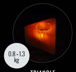 Tea Light Candle (Triangle) Shaped Himalayan Salt Lamp