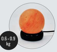USB Sphere Shaped Himalayan Salt Lamp - Marble Base (12V)