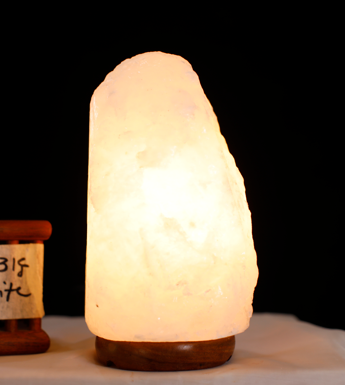 2-3kg Natural Shaped (White) Himalayan Salt Lamp - Marble Base (12V)