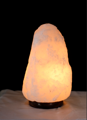 3-5kg Natural Shaped (White) Himalayan Salt Lamp - Marble Base (12V)